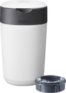 Seau à couches Twist &amp; Click de Tommee Tippee avec 1 cassette de recharge - Blanc