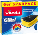 Vileda Pannenborstels Glitzi plus, 6 stuks