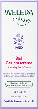 WELEDA baby Babygezichtscrème Med 3-in-1 Witte Malve, 50 ml