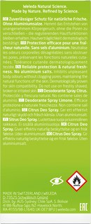 Weleda Déodorant Spray Agrumes, 100 ml