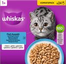 Nourriture humide pour chats Whiskas Sélection de poisson en gelée, pack multiple pour adultes 1+ (24 x 85 g), 2,04 kg