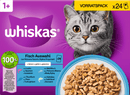 Nourriture humide pour chats Whiskas Sélection de poisson en gelée, pack multiple pour adultes 1+ (24 x 85 g), 2,04 kg