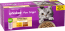 Nourriture humide pour chats Whiskas, ragoût de volaille en gelée, Pure Delight, multipack (40 x 85 g), 3,4 kg