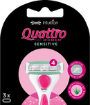 Lames de rasoir Wilkinson, Quattro pour femmes sensibles, 3 pcs