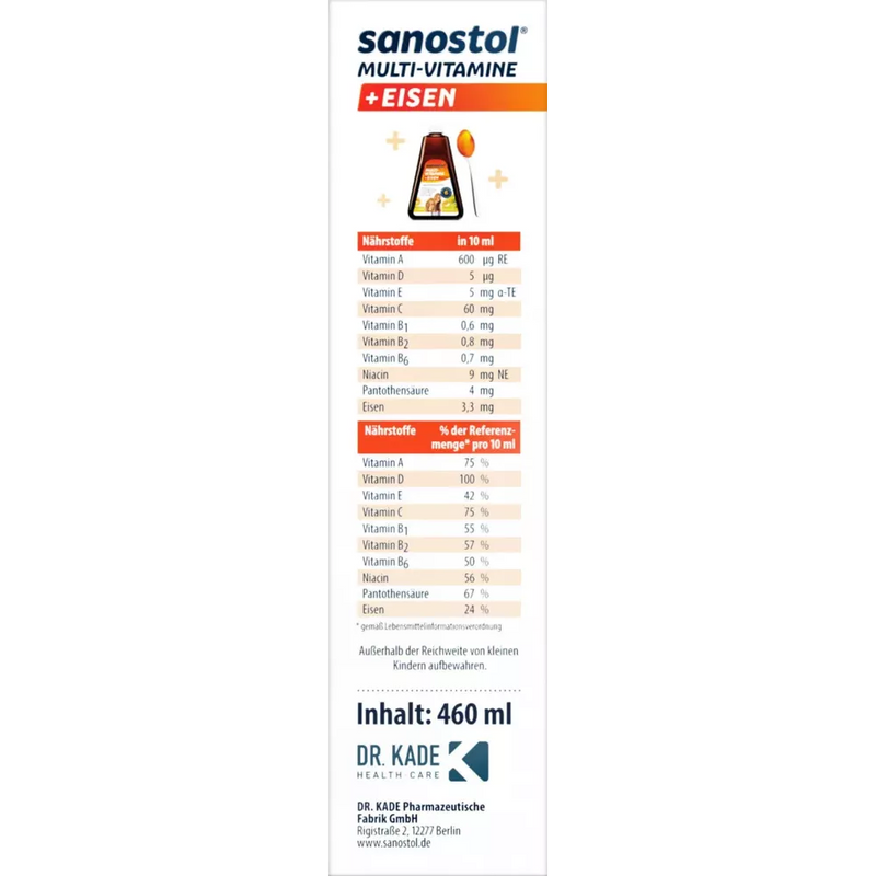 Sanostol Multi-Sanostol met ijzer, 460 ml