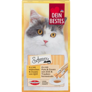 Dein Bestes Kattensnack, Schnurr, 4 x met kip & toegevoegde Q10, 4 x met kalkoen & toegevoegde zink en druivenpitextract, 120 g