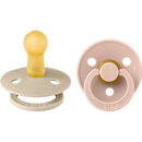 BIBS Fopspeen Latex, Kleur vanille/roze, maat 2, 6-18 mnd, 2 st.