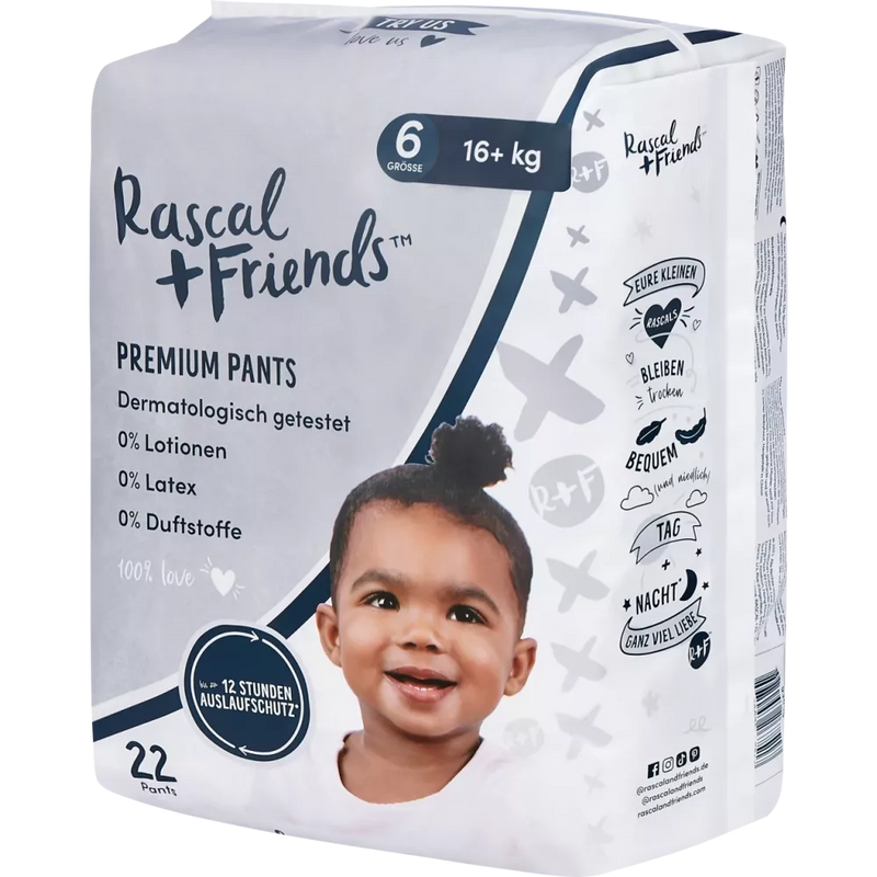 Rascal+Friends Babybroekjes maat 6 (16+ kg), 22 stuks.
