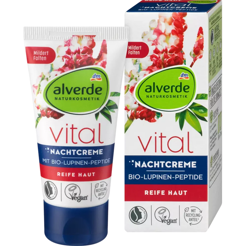 alverde NATURKOSMETIK Vital Nachtcrème, 50 ml