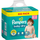 Couches Pampers Baby Dry taille 4 Maxi (9-14 kg), paquet en vrac, 70 pièces.