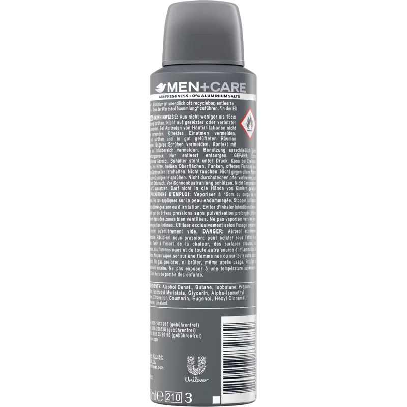 Dove MEN+CARE Deodorant Spray Clean Fresh, 150 ml