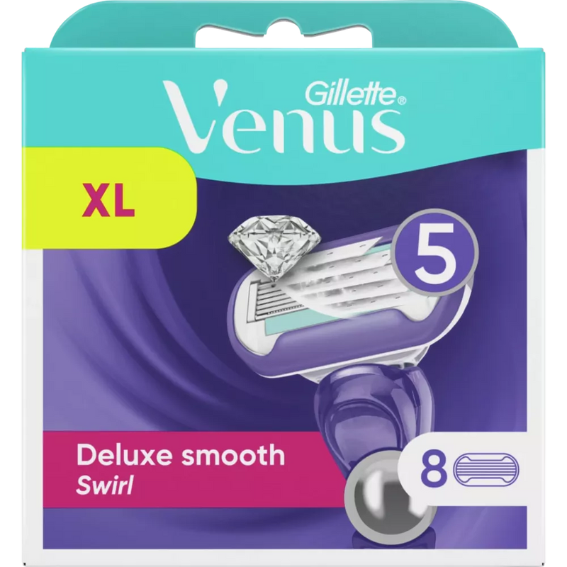 Gillette Venus Deluxe Smooth Swirl Scheermesjes Voor Vrouwen - 8 Navulmesjes