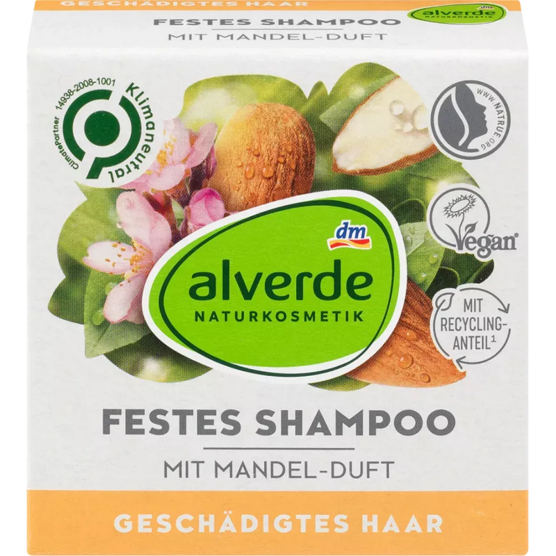 alverde NATURKOSMETIK Vaste shampoo met amandelgeur, 60 g