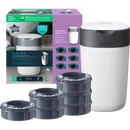 Tommee Tippee Luieremmer Twist & Click Sangenic, inclusief 6x navulverpakking, wit, 1 st.