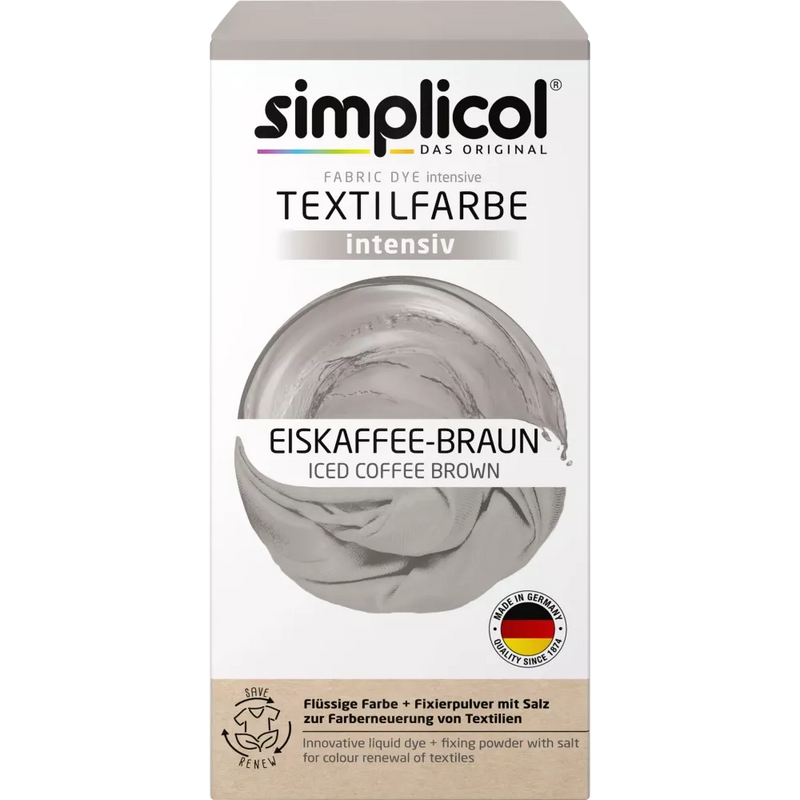 Simplicol Textielverf intensief ijs koffiebruin, 1 st