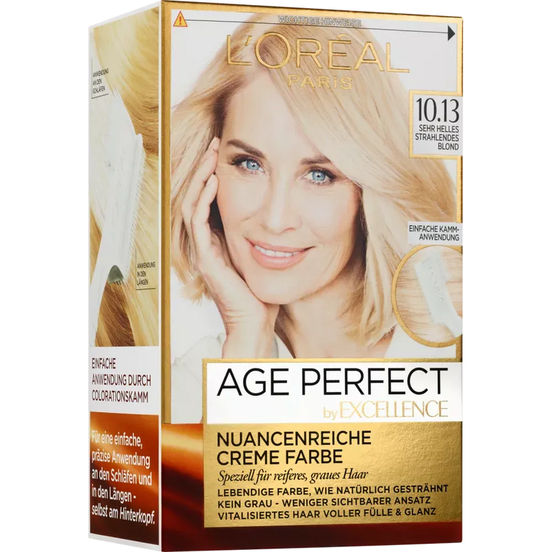 L'ORÉAL PARIS  EXCELLENCE CREME Haarkleur Age Perfect Zeer Licht Stralend Blond 10.13, 1 stuk