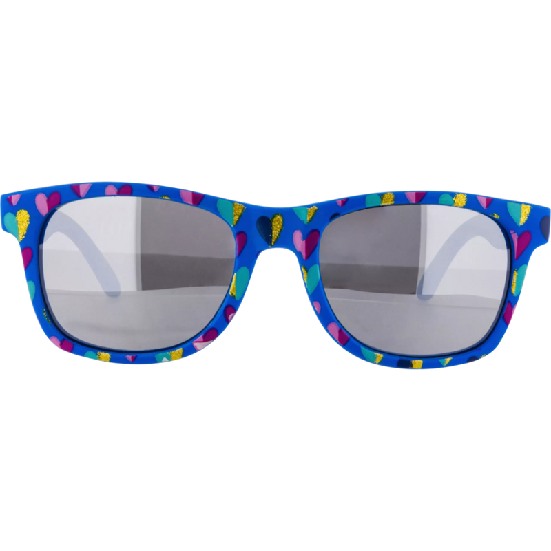 SUNDANCE Kinderzonnebril met hartjespatroon en spiegelende glazen, 1 stuk
