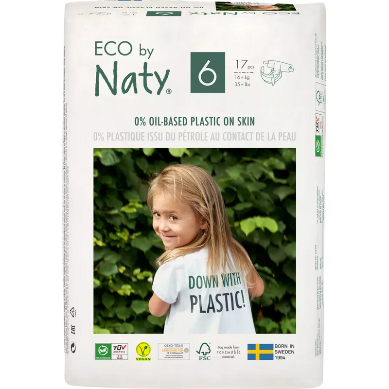 Naty Luiers Eco by Naty maat 6 (16+kg), 17 stuks