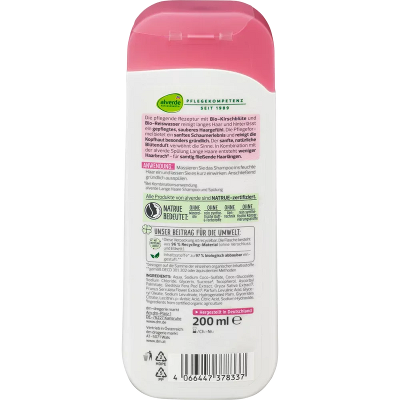 alverde NATURKOSMETIK Shampoo lang haar, 200 ml