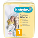 babylove Premium luiers maat 1, pasgeboren, 2-5 kg, 28 stuks.