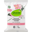 alverde NATURKOSMETIK Lingettes nettoyantes biologiques à la rose sauvage, 25 pcs.