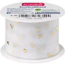 Profissimo Cadeaulint organza "Gouden harten", 4 m