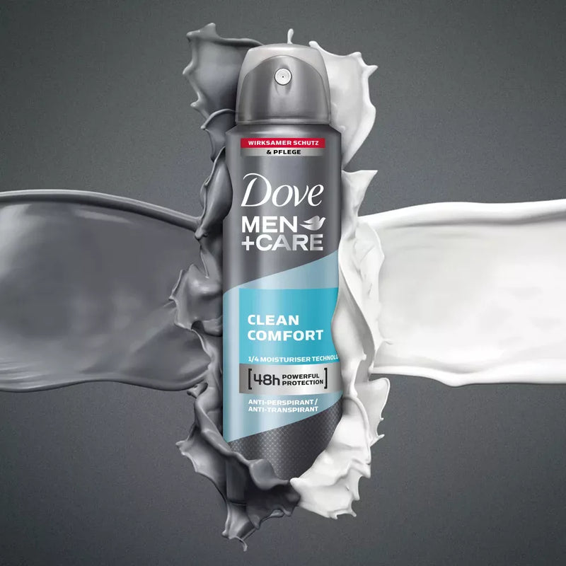 Dove MEN+CARE Deodorant Spray Antiperspirant Care Clean Comfort, 150 ml