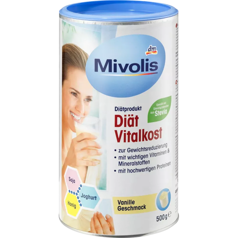 Mivolis Maaltijdvervanger, dieet vitaal voedingspoeder, vanillesmaak, 500 g