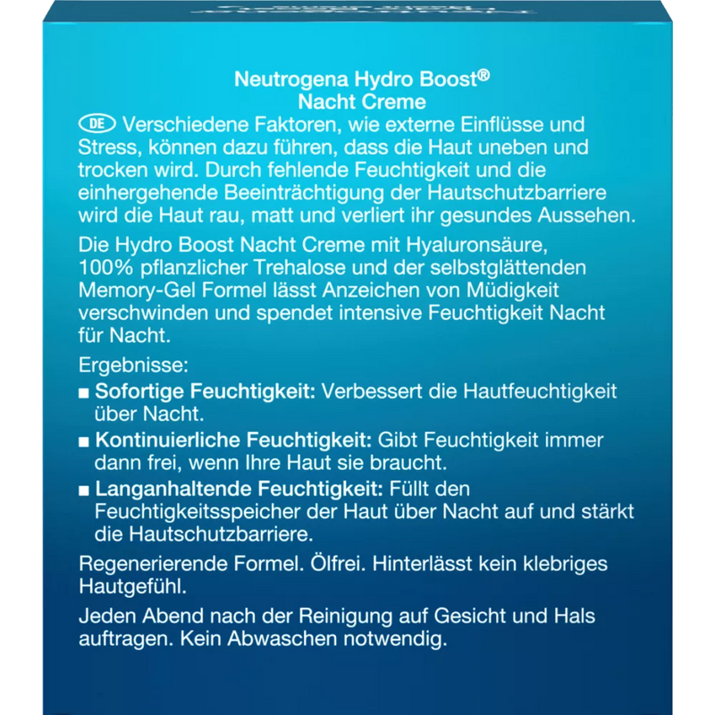 Neutrogena Nachtcrème Hydro Boost hydraterend, 50 ml