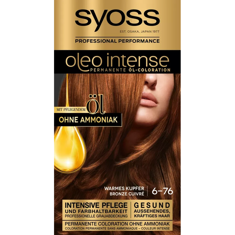 Syoss Oleo Intense Haarkleur Warm Koper 6-76, 1 st.