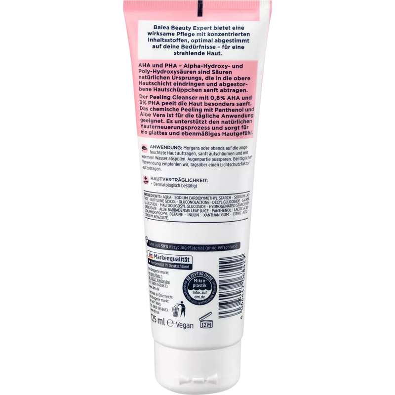 Balea Beauty Expert Peeling Cleanser 0,8% AHA & 3% PHA, 125 ml