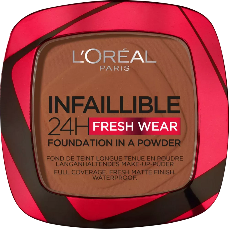 L'ORÉAL PARIS   Make-Up poeder Infaillible 24H Fresh Wear 375 Deep Amber, 9 g