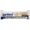 Sportness Eiwitreep 50%, Knapperige Witte Chocolade smaak, 45 g