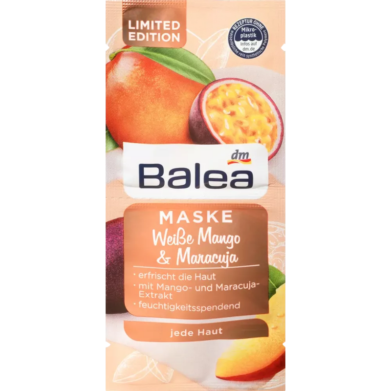 Balea Masker met witte mango en passievrucht, 16 ml