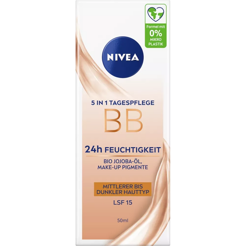 NIVEA Day Care 5in1 BB medium tot donker huidtype, SPF 15, 50 ml