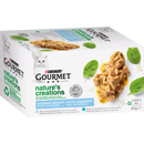Nourriture humide pour chats Purina Gourmet au poisson des grands fonds, épinards et riz, Nature's Creations, adulte, multipack (4 x 85 g), 340 g