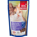 Dein Bestes Snack pour chats, Fish Minis certifié MSC avec du lieu noir et de précieux acides gras oméga-3, 65 g