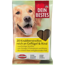 Dein Bestes Snack voor honden, knabbelreepjes rijk aan gevogelte, 20 stuks.
