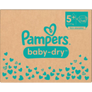 Couches Pampers Baby Dry Gr.5+ Junior Plus (12-17 kg), boîte mensuelle, 168 pièces.