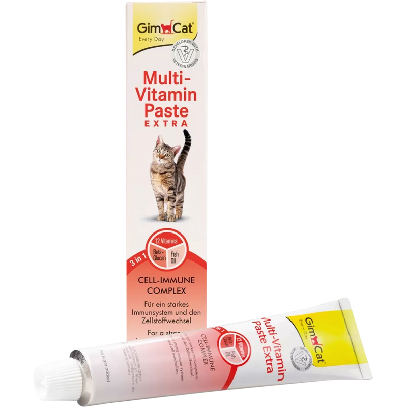 GIMCAT Voedingssupplement voor katten, Multi Vitaminepasta Extra, 50 g