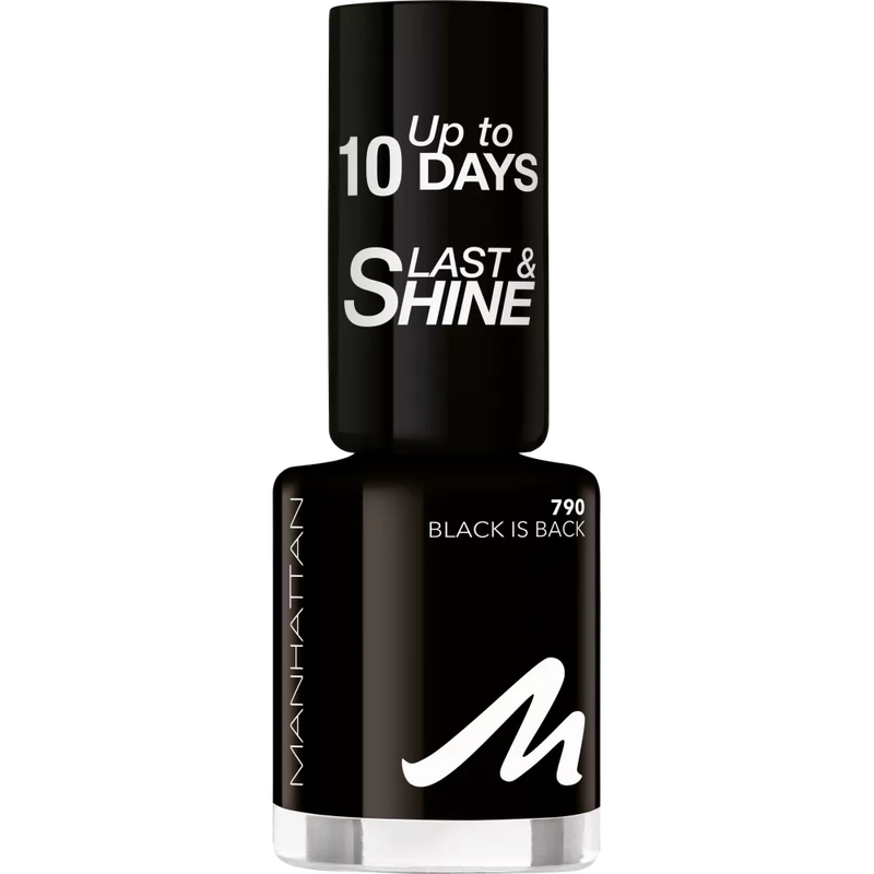 MANHATTAN Cosmetics Nagellak Last & Shine Black is terug 790, 8 ml