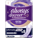 always Hygiene pads blaaszwakte Discreet Ultimate night, 8 stuks