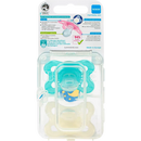 MAM Sucette Night silicone, turquoise/crème, 0-6 mois, 2 pièces