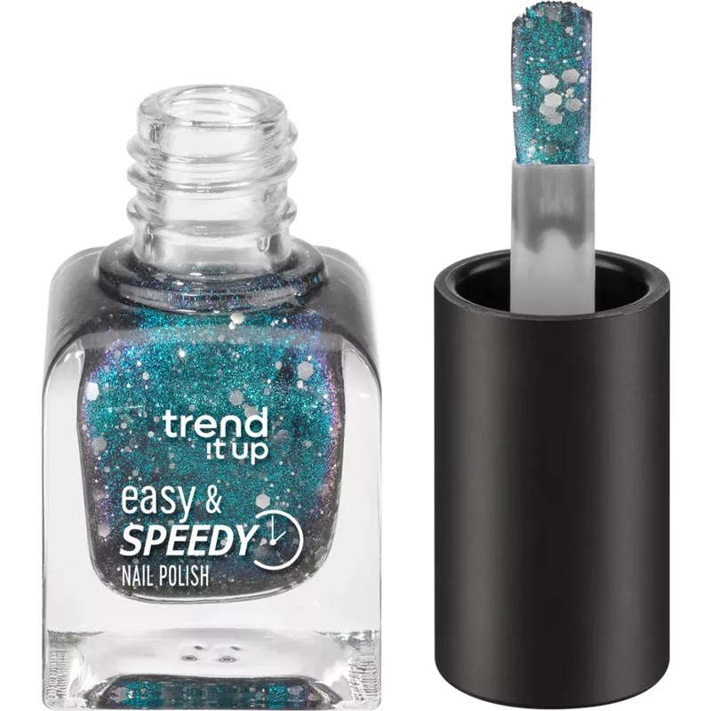 trend !t up Nagellak Easy & Speedy blauw-glitter 130, 6 ml