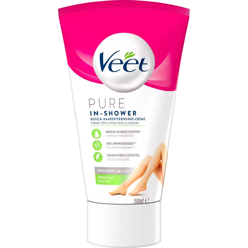 Veet Ontharingscrème Pure in-shower, 150 ml