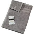 Serviette éponge ebelin grise 100% coton certifié GOTS, 1 pièce