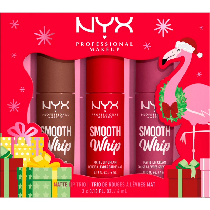 NYX PROFESSIONAL MAKEUP XMAS Vakantie Smooth Whip Matte Lip Cream Trio Gift Set, 1 stuk