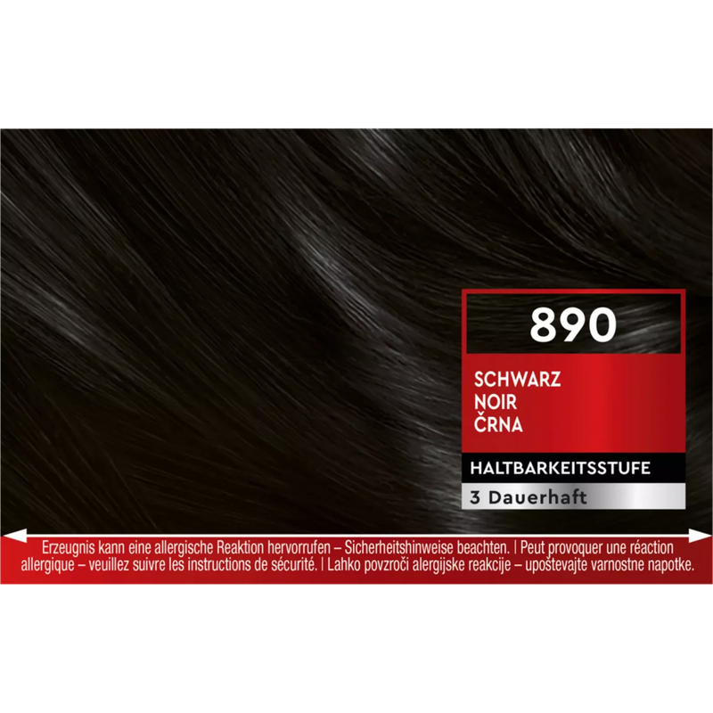 Schwarzkopf Brillance Haarkleur Zwart 890, 1 stuk