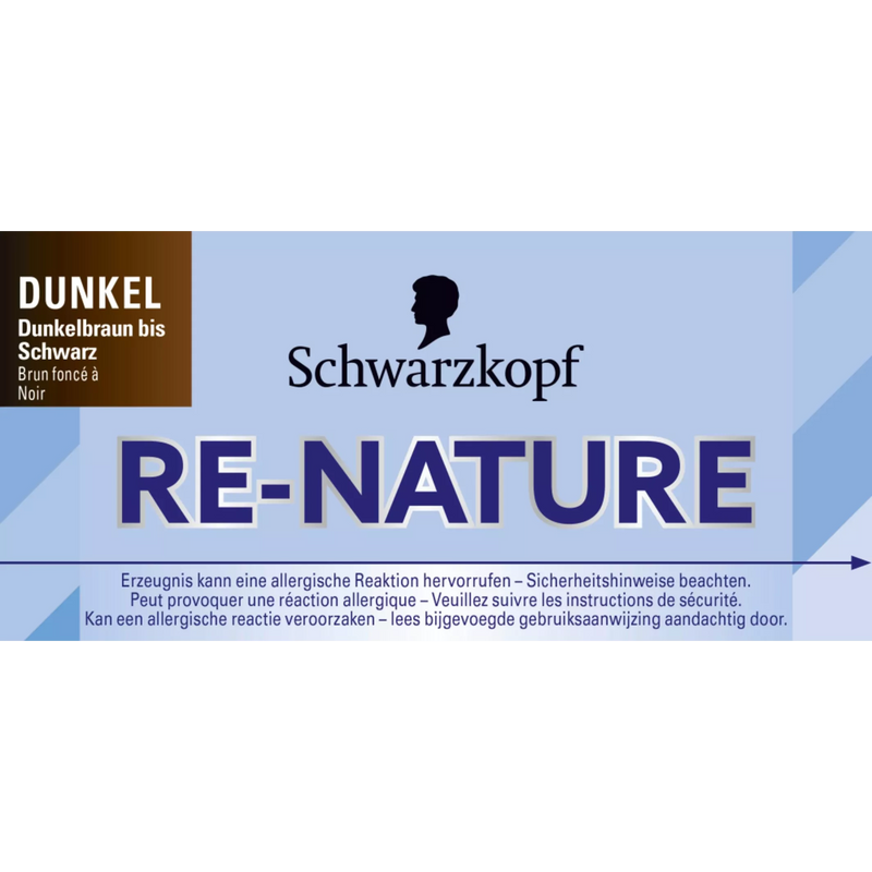 Schwarzkopf Re-Nature Re-Nature Man Donkerbruin tot Zwart Creme, 1Stuk
