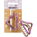 Épingle à cheveux ebelin forme triangulaire violette, 1 pièce